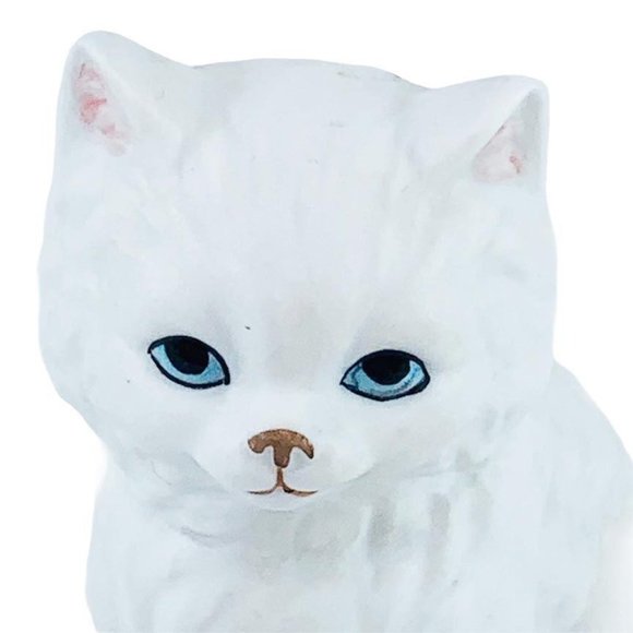 *SOLD* Lefton August Birthstone White Kitten Cat #07593 No Necklace AS IS - Picture 2 of 7